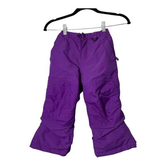 Lands End Kids Girls Snow Pants Purple Size 4 Grow-a-longs - Picture 1 of 8